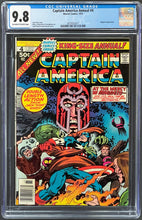 Load image into Gallery viewer, CAPTAIN AMERICA ANNUAL #4 CGC 9.8 OW WHITE PAGES 💎 1st MUTANT FORCE
