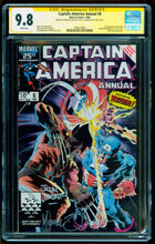 Load image into Gallery viewer, CAPTAIN AMERICA ANNUAL #8 CGC 9.8 SS WHITE PAGES 💎 SIGNED MICHAEL ZECK &amp; JOHN BEATTY