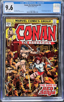 CONAN THE BARBARIAN #24 CGC 9.6 WHITE PAGES 💎 1st FULL RED SONJA