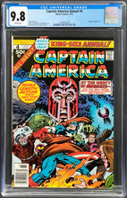 Load image into Gallery viewer, Captain America Annual #4 CGC 9.8 White Pages 1977 Marvel Comics