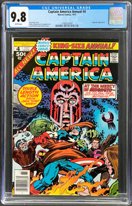 Captain America Annual #4 CGC 9.8 White Pages 1977 Marvel Comics