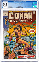 Load image into Gallery viewer, Conan the Barbarian #1 CGC 9.6 White Pages 1970 Marvel Comics 1st Appearance Conan