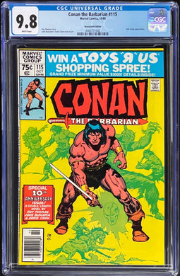 Conan the Barbarian #115 CGC 9.8 NEWSSTAND 1980 Marvel Comics