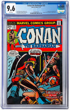 Load image into Gallery viewer, Conan the Barbarian #23 CGC 9.6 White Pages 1973 Marvel Comics 1st App Red Sonja
