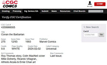 Load image into Gallery viewer, Conan the Barbarian #275 CGC 9.8 White Pages 1993 Marvel Comics Last Issue (New Case)