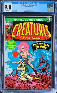 Creatures on the Loose #21 CGC 9.8 White Pages 1973 Marvel Comics