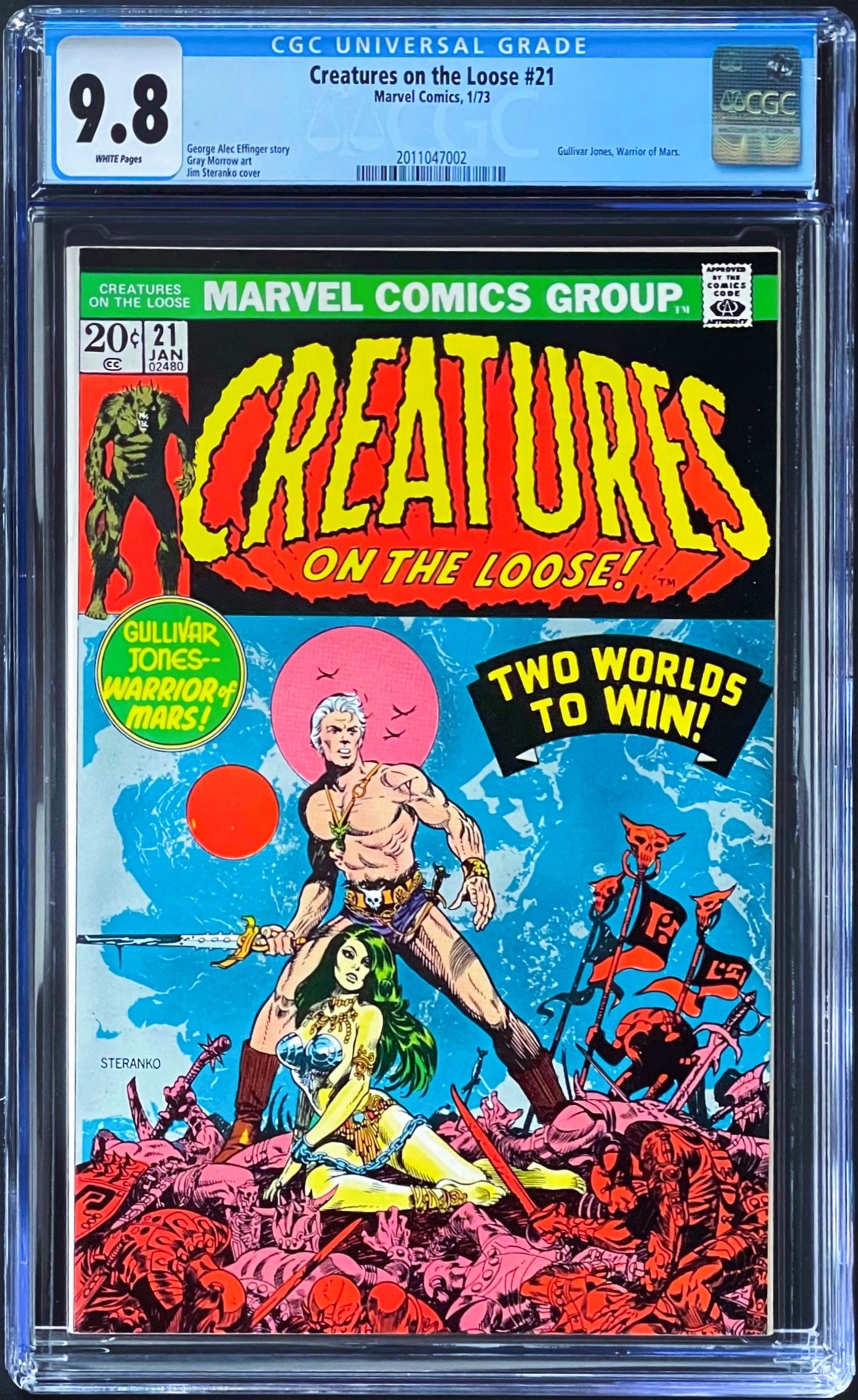 Creatures on the Loose #21 CGC 9.8 White Pages 1973 Marvel Comics