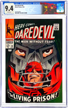 Load image into Gallery viewer, DAREDEVIL #38 CGC 9.4 White Pages 1968 Marvel Comics Doctor Doom Appearance