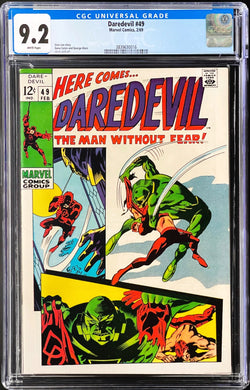 Daredevil #49 CGC 9.2 White 1969 Marvel Comics 1st Appearance Starr Saxon