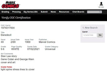 Load image into Gallery viewer, Daredevil #49 CGC 9.6 White 1969 Marvel Comics 1st Appearance Starr Saxon