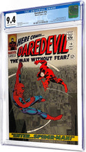 Load image into Gallery viewer, DAREDEVIL #16 #17 CGC 9.4 NM 1966 Marvel Comics Spider-Man Appearance Set (2)