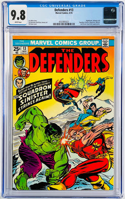 Defenders #13 CGC 9.8 White Pages 1974 Marvel Comics 1st Appearance Nebulon