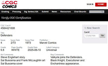 Load image into Gallery viewer, Defenders #4 CGC 9.8 White 1973 Marvel Comics 1st Appearance Valkyrie
