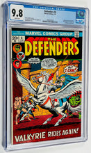 Load image into Gallery viewer, Defenders #4 CGC 9.8 White Pages 1st Appearance Valkyrie 1973 Marvel Comics + Exiles #2 CGC 9.8 (1st MCU Valkyrie)