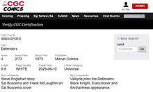 Load image into Gallery viewer, Defenders #4 CGC 9.8 White Pages 1st Appearance Valkyrie 1973 Marvel Comics + Exiles #2 CGC 9.8 (1st MCU Valkyrie)