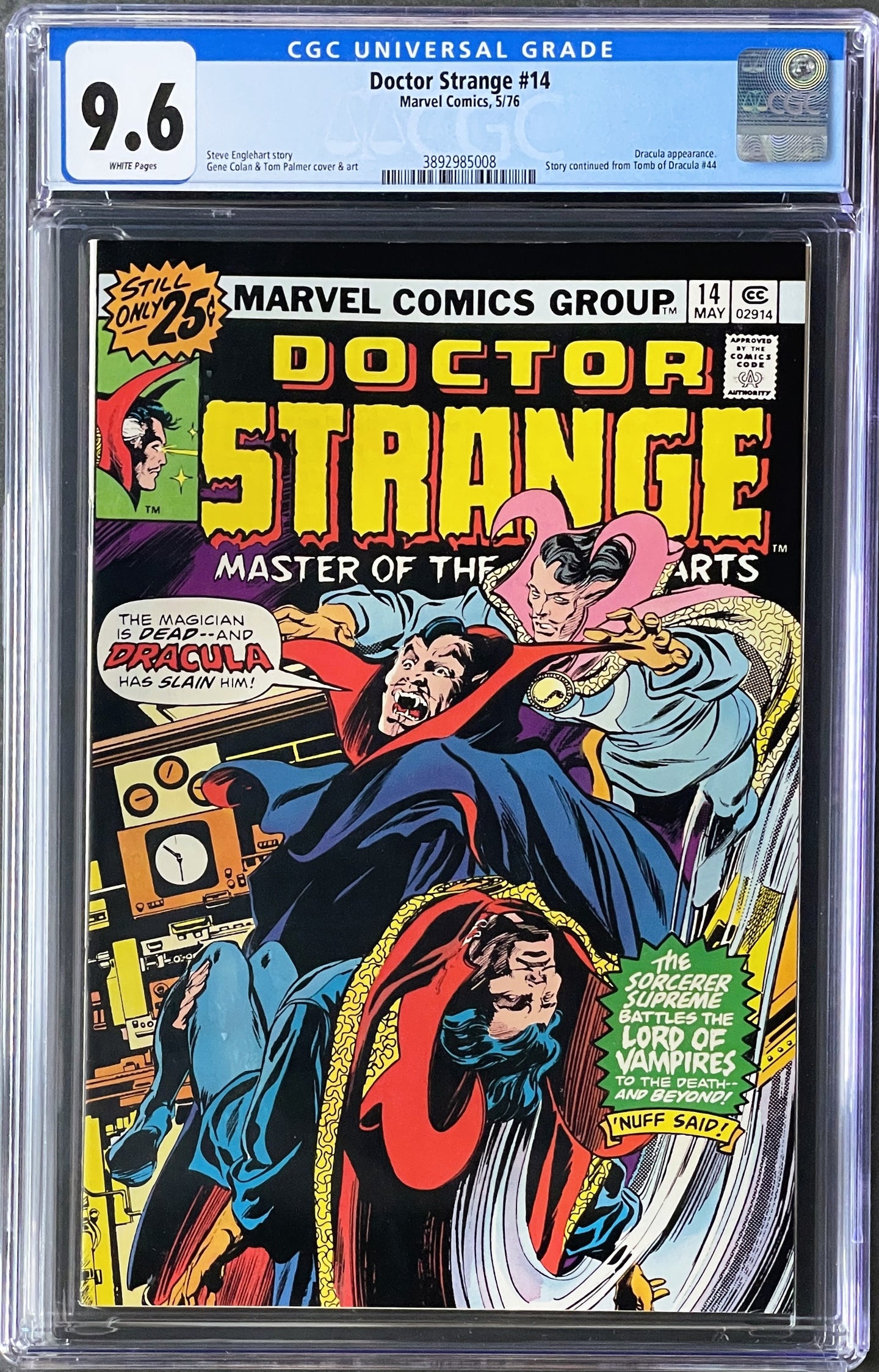 Doctor Strange #14 CGC 9.6 White 1976 Marvel Comics Dracula Appearance