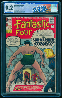 FANTASTIC FOUR #14 CGC 9.2 WHITE PAGES