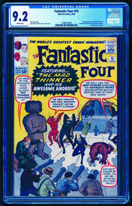 FANTASTIC FOUR #15 CGC 9.2 WHITE PAGES 💎 1st MAD THINKER