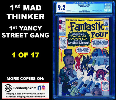FANTASTIC FOUR #15 CGC 9.2 WHITE PAGES 💎 1st MAD THINKER