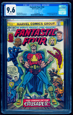 FANTASTIC FOUR #164 CGC 9.6 WHITE PAGES 💎 1st FRANKIE RAYE & 1st CRUSADER