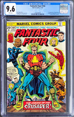 FANTASTIC FOUR #164 CGC 9.6 WHITE PAGES 💎 1st FRANKIE RAYE BECOMES NOVA