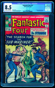 FANTASTIC FOUR #27 CGC 8.5 OW WHITE PAGES 💎 1st Dr. STRANGE CROSSOVER