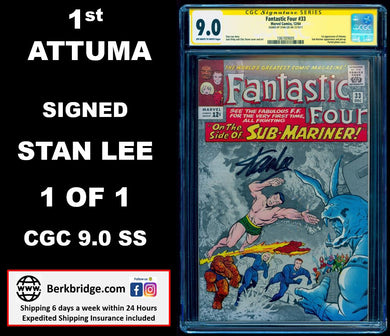 FANTASTIC FOUR #33 CGC 9.0 SS STAN LEE 💥 1 of 1 SIGNED