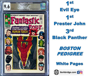 FANTASTIC FOUR #54 CGC 9.6 BOSTON PEDIGREE White Pages 1966 Marvel 3rd Black Panther 1st Prester John