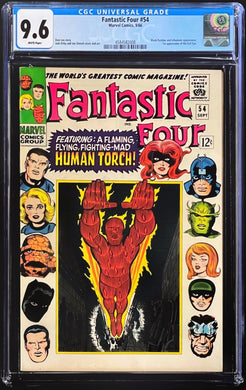 FANTASTIC FOUR #54 CGC 9.6 White Pages 1966 Marvel Comics 1st Evil Eye