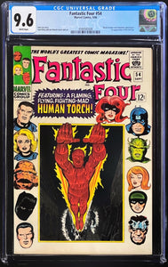 FANTASTIC FOUR #54 CGC 9.6 White Pages 1966 Marvel Comics 1st Evil Eye