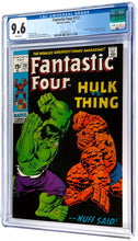 Load image into Gallery viewer, Fantastic Four #112 CGC 9.6 White Pages 1971 Marvel Comics Hulk vs Thing Battle Cover