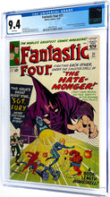 Load image into Gallery viewer, Fantastic Four #21 CGC 9.4 White Pages 1963 Marvel Comics 1st Appearance Hate-Monger