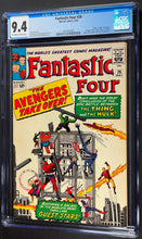 Load image into Gallery viewer, Fantastic Four #26 CGC 9.4 Ow White Pages 1964 Marvel Comics Hulk vs. Thing (Part 2)