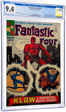 Load image into Gallery viewer, Fantastic Four #56 CGC 9.4 NM 1966 Marvel Comics 1st KLAW Cover