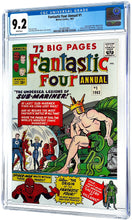 Load image into Gallery viewer, Fantastic Four Annual #1 CGC 9.2 White Pages 1963 Marvel Comics Amazing Spider-Man 5th Appearance