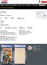Load image into Gallery viewer, Fantastic Four Annual #2 CGC 9.2 1964 Marvel Comics Origin Doctor Doom Canadian Variant (Top Graded 1 of 2)