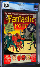 Load image into Gallery viewer, Fantastic Four #11 CGC 8.5 White Pages 1963 Marvel Comics Origin &amp; 1st Appearance Impossible Man.