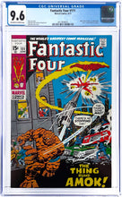 Load image into Gallery viewer, Fantastic Four #111 CGC 9.6 NM+ 1971 Marvel Comics Hulk Appearance