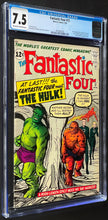 Load image into Gallery viewer, Fantastic Four #12 CGC 7.5 Marvel Comics 1963 1st Hulk Meeting
