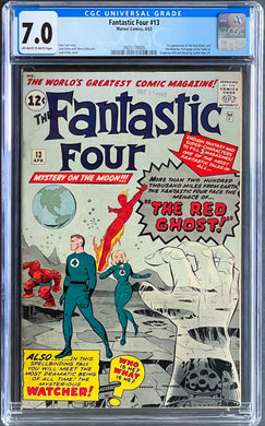Fantastic Four #13 Marvel Comics 1963 1st Watcher Red Ghost CGC 7.0 (Undergraded)