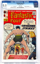 Load image into Gallery viewer, Fantastic Four #14 CGC 8.0 White Pages 1963 Marvel Comics (UNPRESSED)