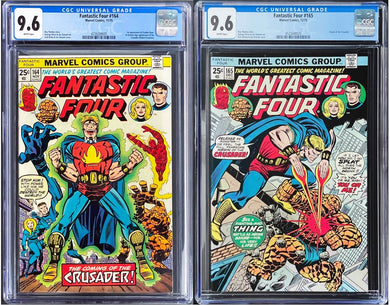 Fantastic Four #164 #165 CGC 9.6 White 1975 Marvel Comics Lot of 2