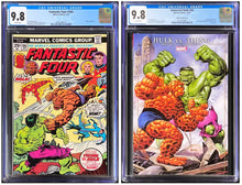 Load image into Gallery viewer, Fantastic Four #166 CGC 9.8 White 1976 Marvel Comics + Immortal Hulk #50 Jusko Variant