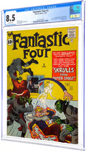 Load image into Gallery viewer, Fantastic Four #2 CGC 8.5 1962 Marvel Comics 1st Appearance Skrulls