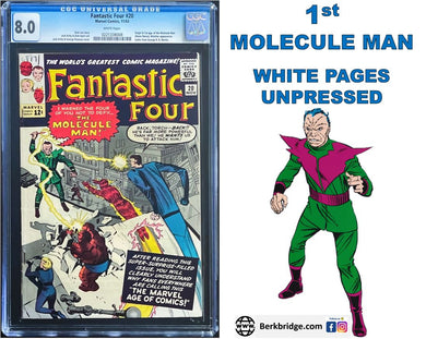 Fantastic Four #20 CGC 8.0 White 1st Molecule Man 1963 Marvel Comics (Unpressed)