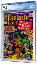 Load image into Gallery viewer, Fantastic Four #25 CGC 9.2 Ow White Pages 1964 Marvel Comics Hulk vs. Thing