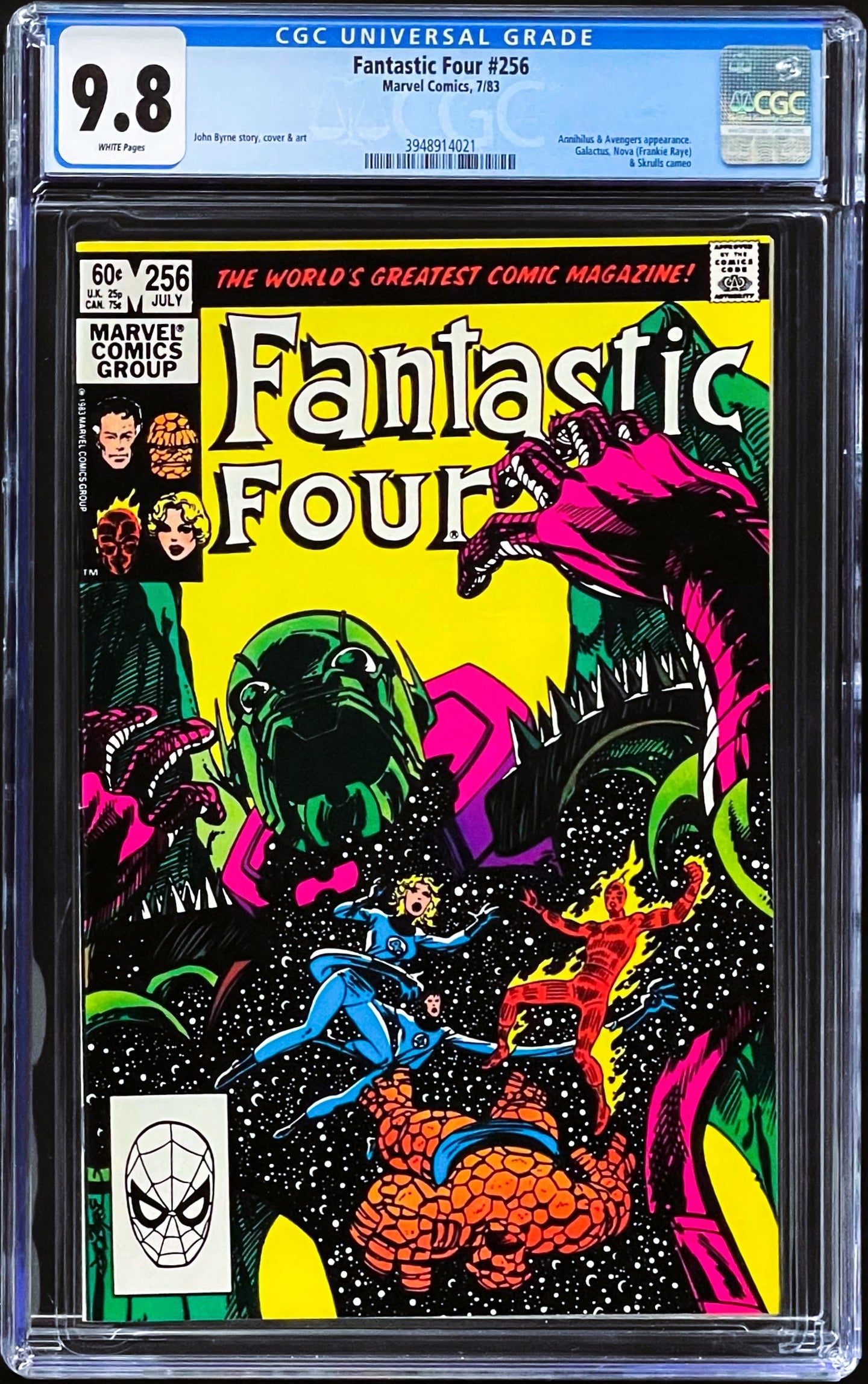 Fantastic Four #256 CGC 9.8 White Pages 1983 Marvel Comics