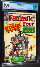 Load image into Gallery viewer, Fantastic Four #26 CGC 9.4 Ow White Pages 1964 Marvel Comics Hulk vs. Thing (Part 2)