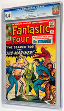 Load image into Gallery viewer, Fantastic Four #27 CGC 9.4 White Pages 1964 Marvel Comics 1st Doctor Strange X-over