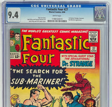 Load image into Gallery viewer, Fantastic Four #27 CGC 9.4 White Pages 1964 Marvel Comics 1st Doctor Strange X-over